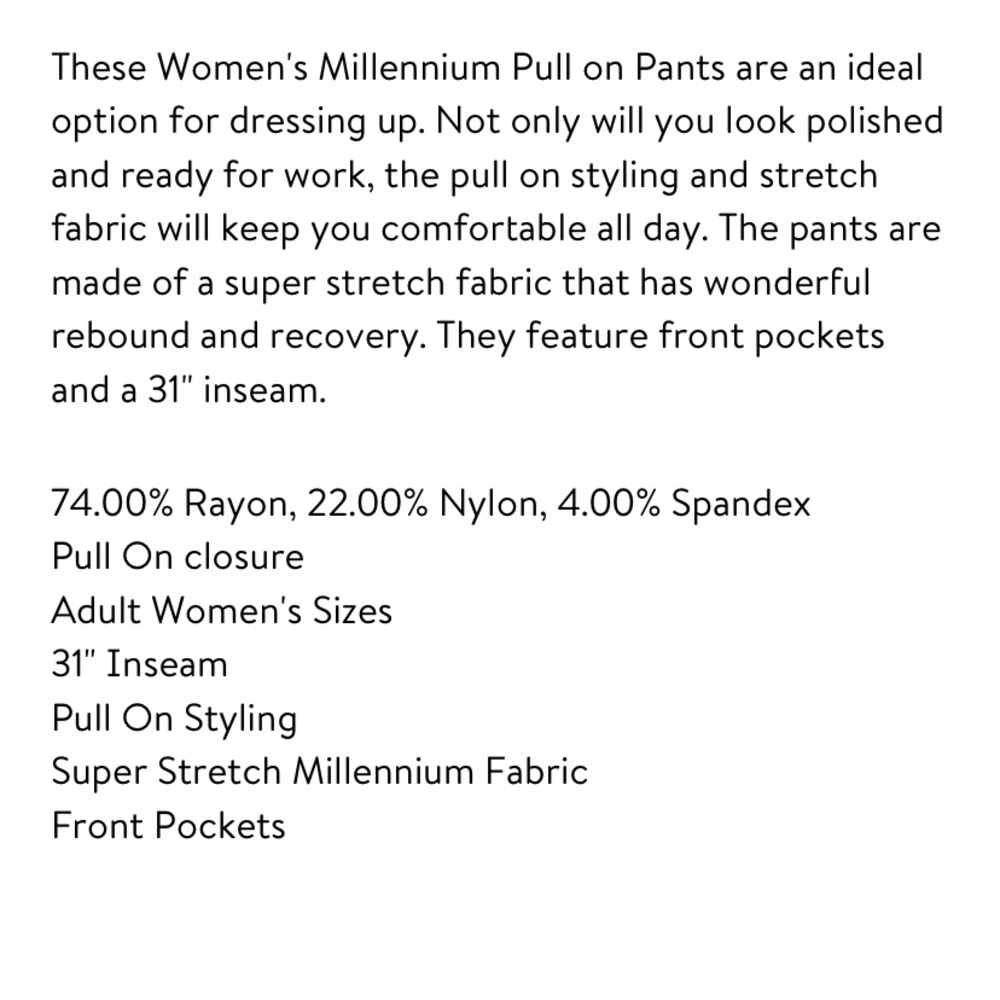 Women's Time and Tru Pull-on Stretch Pants 8 10 new - Picture 7 of 7